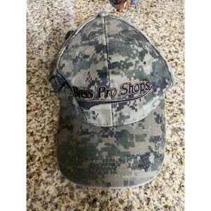 Bass Pro Shops Digital Camo Strapback Hat Reed Head Fishing Cap